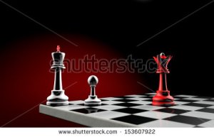 stock-photo-three-chess-pieces-the-white-king-white-pawn-and-red-queen-temy-artistic-background-153607922